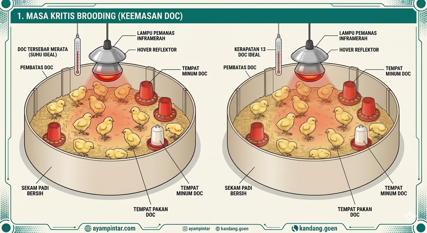 Ilustrasi Kandang Brooding DOC