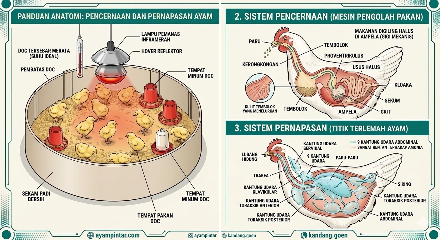 Anatomi Pencernaan dan Pernapasan Ayam